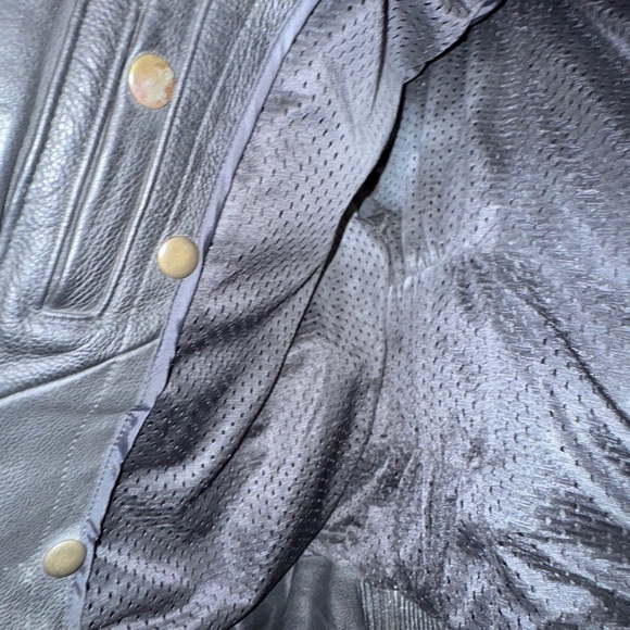 First Gear Black Leather Jacket for Road Bike - excellent condition size 46 - Picture 11 of 11